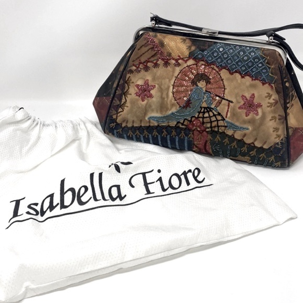 ISABELLA FIORE Asian Women’s Doll Handbag Purse Unique Rare Vintage Beading